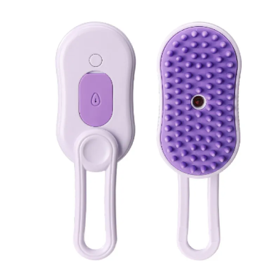 PawVault 3-in-1 Steam Grooming Brush — Self-Cleaning Brush for Dogs & Cats